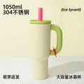 Axyaa Stainless Steel Insulated Mug with Handle and Straw