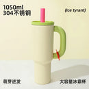 Axyaa Stainless Steel Insulated Mug with Handle and Straw