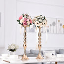 Axyaa Wedding Aisle Candelabra & Iron Vase Set for Head Table Decor & Floral Centerpiece