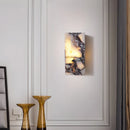 Axyaa Waterproof LED Wall Light Fixture Wabi Sabi Rectangle Bulgari Stone Bedside Lamp