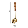 Axyaa Stainless Steel Colander Spoon with Wooden Handle