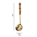 Axyaa Stainless Steel Colander Spoon with Wooden Handle