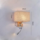 Axyaa LED Wall Lamp with Rotatable Spotlight for Bedroom Reading