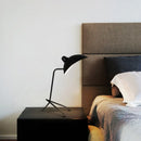 Serge Mouille Black Tripod Floor Lamp with Adjustable Stand by Axyaa