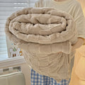 Axyaa Ultra Soft Taffeta Plaid Blanket | Lightweight Cozy Warm Solid Color Blanket