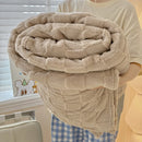 Axyaa Ultra Soft Taffeta Plaid Blanket | Lightweight Cozy Warm Solid Color Blanket