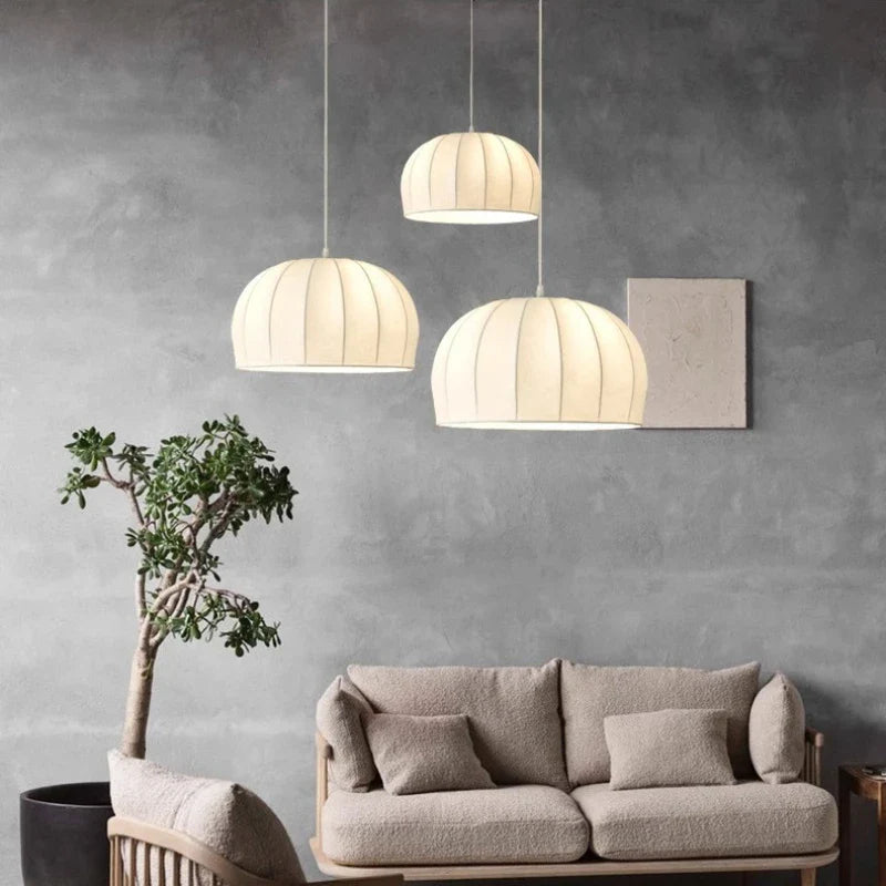 Axyaa Wabi Sabi Fabric Chandelier Pendant Lights for Home and Dining Room
