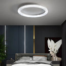 Axyaa Gold/White Ceiling Chandelier - LED Ring Light for Bedroom, Kitchen, Dining Room