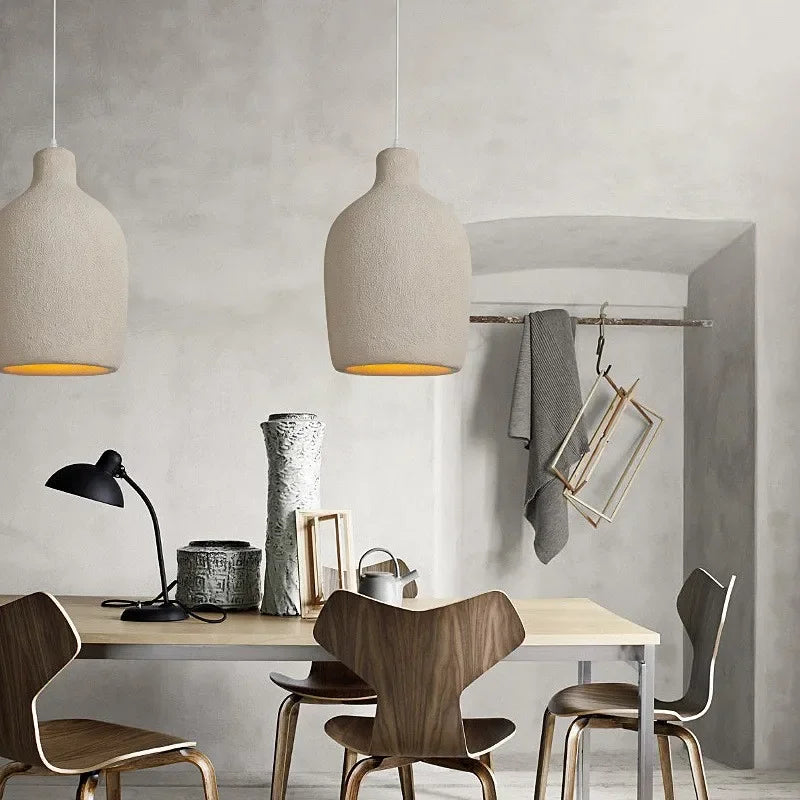 Axyaa Nordic Wabi Sabi Chandelier LED Pendant Lights Dining Room Hanging Lamp