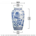 Axyaa Blue White Floral Bird Vase Ceramic Decor Hydroponic Crafts Bouquet Arrangement