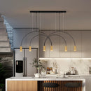 Axyaa Modern Spot Chandelier: Designer Arch Hanging Lamps for Restaurant Living Room Bedroom