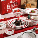 Axyaa Christmas Ceramic Dim Sum Plate - Creative Holiday Gift