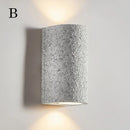 Axyaa Cement Wall Lamp: Japanese Retro LED Up Down Light for Home Decor