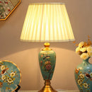 Axyaa Ceramic LED Floor Lamp with Flower Bird Design - American Style Living Room Decoration