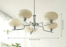 Axyaa French Style Glass Chandelier, Modern European Design for Home Living Spaces