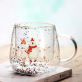 Axyaa 10oz Double Wall Glass Espresso Cup - Christmas Edition