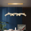 Axyaa Crystal Chandeliers: Modern LED Ceiling Hanging Lights for Living Room