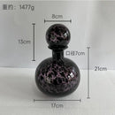 Axyaa Leopard Print Glass Vase with Lid, Flower Arrangement Home Decor