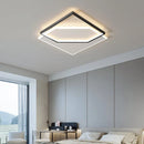 Axyaa Square Matte Black LED Ceiling Light - Adjustable Color Temperature for Bedroom and Living Room