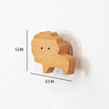 Cute Animal Wooden Hooks for Wall Keychain Coat Hanger Axyaa Home Decor