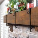 Axyaa Fireplace Garland Holder: Adjustable Mantle Hanger with Dual Hooks