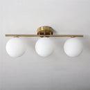 Axyaa Round Glass Wall Lights | Dual & Triple Head for Bedroom, Bathroom