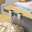 Stainless Steel Backpack Hooks for School and Office Desktop Organization by Axyaa