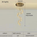 Axyaa Crystal Duplex Villa Chandelier - Luxurious Modern Cantilevered Design