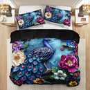 Axyaa Floral Duvet Cover Set with 2 Pillowcases - All-Season Animal Print, Breathable