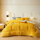 Axyaa Solid Color Lamb Wool Quilt - Thick Warmth for Winter