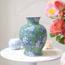 Axyaa Blue and White Porcelain Vase - Chinese Retro Flower Arrangement Home Decor
