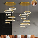 Axyaa Modern Luxury Home Decoration Staircase Living Room Indoor Lighting Pendant Lights