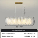 Axyaa Luxury Feather Crystal Chandelier - Cream Style Main Bedroom Lighting