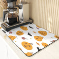 Axyaa Pumpkin Pattern Coasters - Halloween Style Absorbent Drink Coasters & Drying Mat