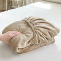 Axyaa Warm Flannel Fitted Bed Sheet, Coral Fleece Mattress Cover