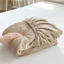 Axyaa Warm Flannel Fitted Bed Sheet, Coral Fleece Mattress Cover
