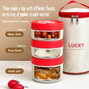 Axyaa Stainless Steel Insulated Lunch Container Stackable Thermal Bento Box