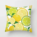Lemon Pattern Summer Cushion Cover for Sofa Decor by Axyaa