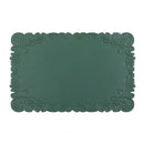 Axyaa Orange Faux Leather Square Placemats - Set of 6