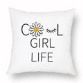 Axyaa Yellow Daisy Peach Skin Pillowcase