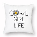 Axyaa Yellow Daisy Peach Skin Pillowcase