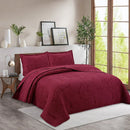 Axyaa Cotton Quilted Bed Cover Set, American Simple Washed Cotton Bedding, Three-Piece Home Textile
