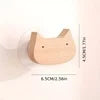 Axyaa Wooden Animal Star Moon Wall Hooks - Creative Room Decor & Key Holder
