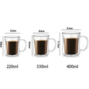 Axya Double Wall Glass Espresso Cups Set for Hot/Cold Drinks