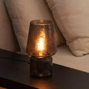 Axyaa Glass Decor Table Lamp - Bedroom & Living Room Dimmable Bedside Lighting