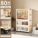 Axyaa 80cm Folding Wardrobe: Large Capacity Clothes & Blankets Organizer