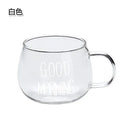 Axyaa Glass Coffee Milk Mug Large Capacity with Handle - Transparent Glass Morning Cup