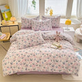 Axyaa Floral Cotton Duvet Cover Sets in Single/Queen/King Sizes