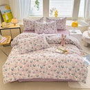 Axyaa Floral Cotton Duvet Cover Sets in Single/Queen/King Sizes
