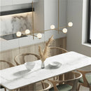 Axyaa Modern Black Gold Glass Ball LED Ceiling Chandelier for Living Dining Bedroom